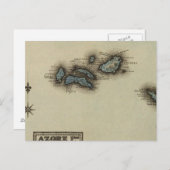 Atlas-kaart van de Azoren Briefkaart (Voorkant / Achterkant)
