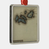 Atlas-kaart van de Azoren Metalen Ornament (Rechts)