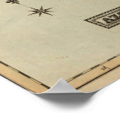 Atlas-kaart van de Azoren Poster (Hoek)