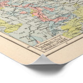 Atlas-kaart van Midden-Europa Poster (Hoek)