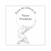 Atlas Man Sketch Illustratie Rubberstempel (Afrduk)