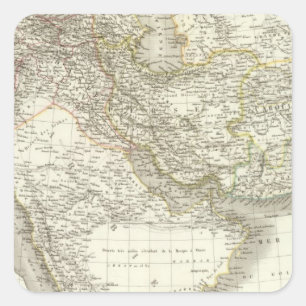 Atlas Map 2 Midden-Oosten Vierkante Sticker