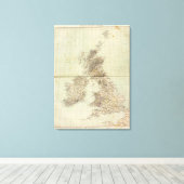 Atlas Map Groot-Brittannië Canvas Afdruk (Insitu (Houten vloer))