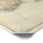 Atlas Map Groot-Brittannië Poster (Hoek)