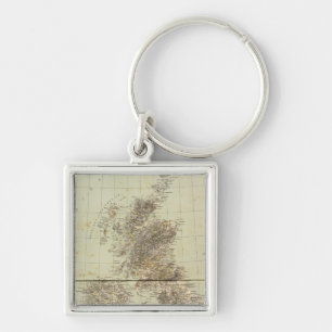 Atlas Map Groot-Brittannië Sleutelhanger