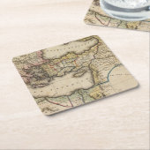 Atlas Map Midden-Oosten Kartonnen Onderzetters (Schuin)