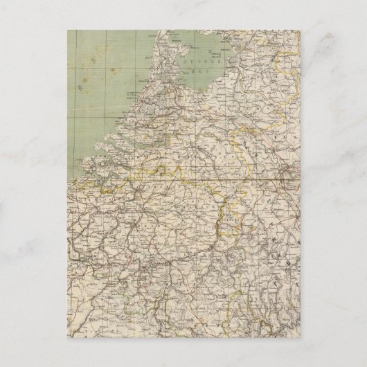 Atlas Map Nederland en België Briefkaart (Voorkant)