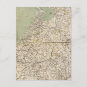 Atlas Map Nederland en België Briefkaart