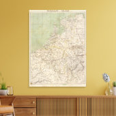 Atlas Map Nederland en België Canvas Afdruk (Insitu (Woonkamer))