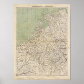 Atlas Map Nederland en België Poster (Voorkant)
