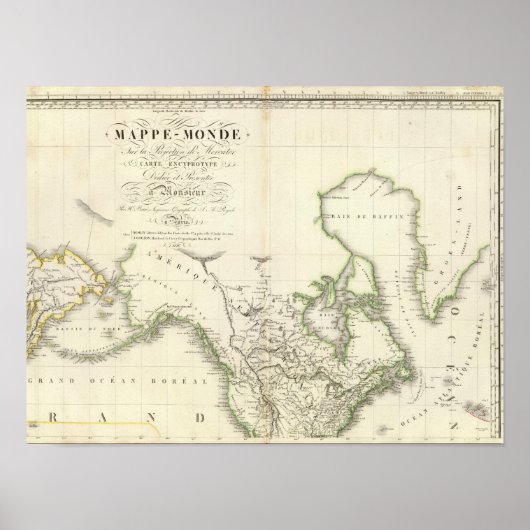 Atlas Map Noord-Amerika Poster (Voorkant)