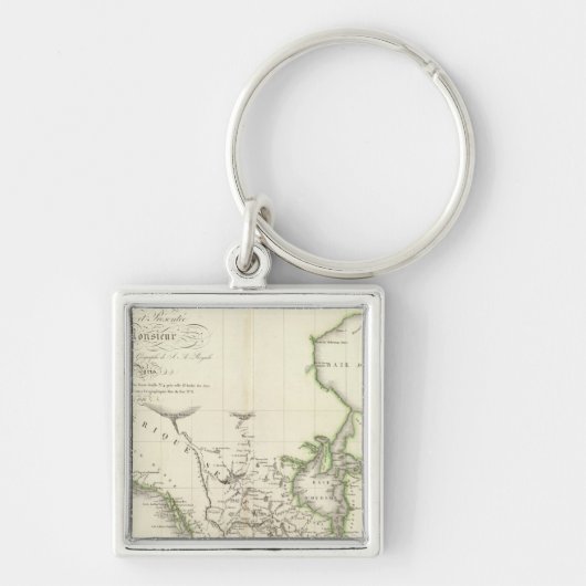 Atlas Map Noord-Amerika Sleutelhanger (Voorkant)