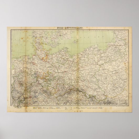 Atlas Map Noord-Duitsland Poster (Voorkant)