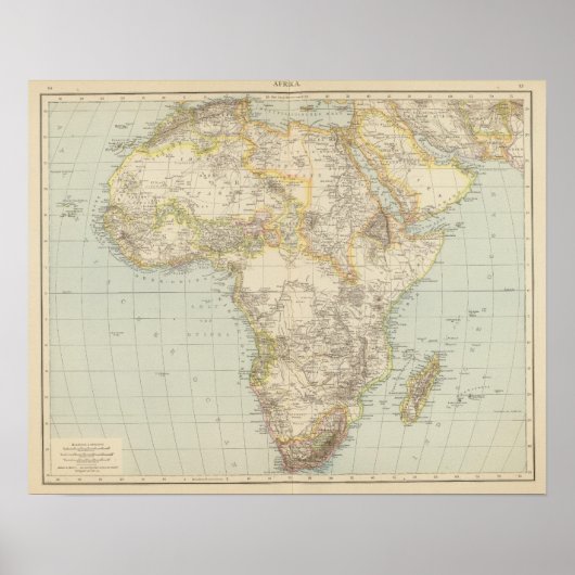Atlas Map of Africa Poster (Voorkant)