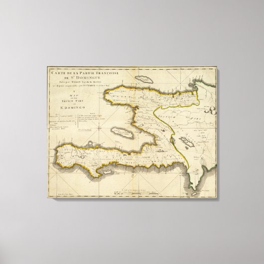 Atlas Map of Haiti Canvas Afdruk (Voorkant)