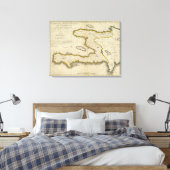 Atlas Map of Haiti Canvas Afdruk (Insitu (Slaapkamer))
