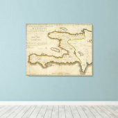Atlas Map of Haiti Canvas Afdruk (Insitu (Houten vloer))