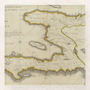 Atlas Map of Haiti Glazen Onderzetter
