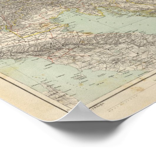 Atlas Map Oostenrijk Poster (Hoek)