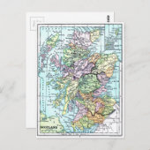  Atlas Map - Schotland Briefkaart (Voorkant / Achterkant)
