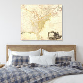 Atlas Map Verenigde Staten Noord-Amerika Canvas Afdruk (Insitu (Slaapkamer))