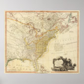 Atlas Map Verenigde Staten Noord-Amerika Poster (Voorkant)