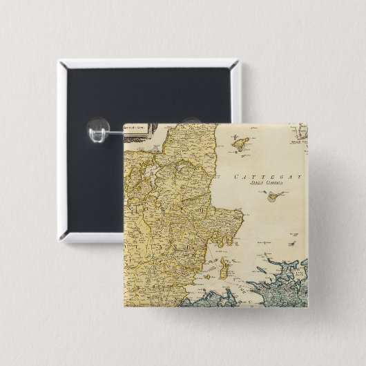 Atlas Map Vierkante Button 5,1 Cm (Voorkant /achterkant)