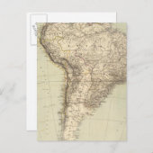 Atlas Map Zuid-Amerika Briefkaart (Voorkant / Achterkant)