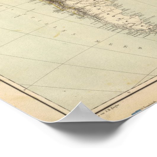 Atlas Map Zuid-Amerika Poster (Hoek)