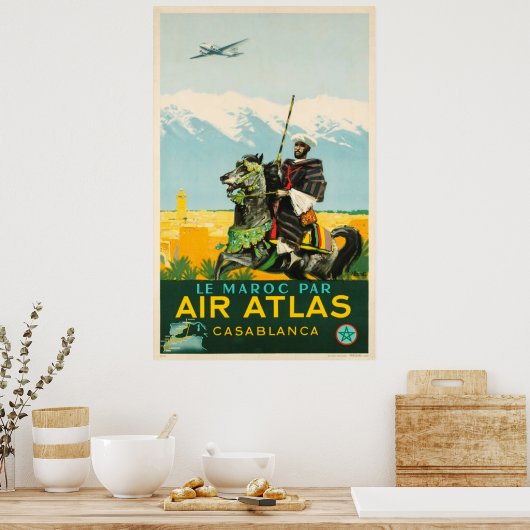 Atlas  Maroc Casablanca Adv Poster (Keuken)