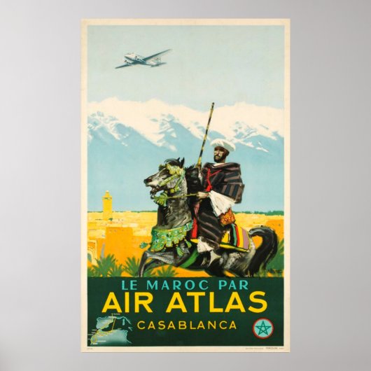 Atlas Maroc Casablanca Adv Poster (Voorkant)