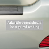 Atlas moet worden gelezen bumpersticker (Op auto)