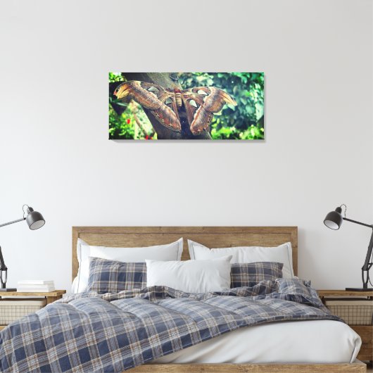 Atlas Moth Canvas Afdruk (Insitu (Slaapkamer))