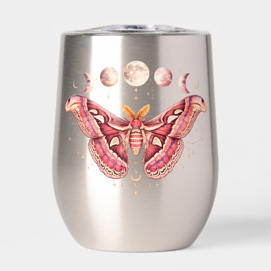 Atlas Moth Celestial Moon Phase | Boho Lunar Art (Voorkant)