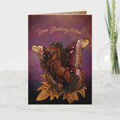Atlas Moth Fairy Horse Feestdagen Kaart (Voorkant)
