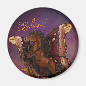 Atlas Moth Fairy Horse Magneet (Voorkant)