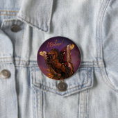 Atlas Moth Fairy Horse Ronde Button 7,6 Cm (In situ)