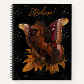 Atlas Moth Fairy Horse Sketchbook Notitieboek (Voorkant)