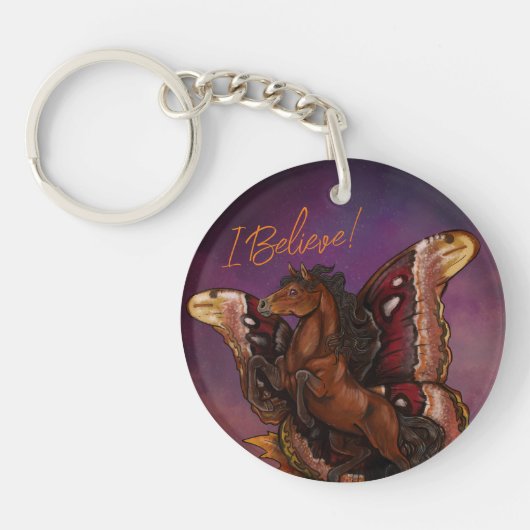 Atlas Moth Fairy Horse Sleutelhanger (Voorkant)