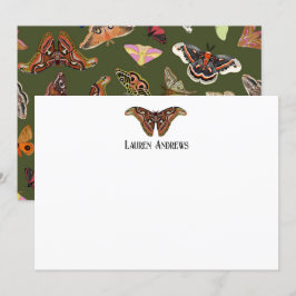 Atlas Moth Gepersonaliseerde briefpapier Kaart