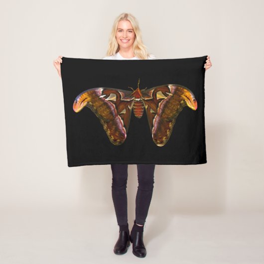Atlas Moth - Snake Head Fleece Deken (In situ)