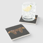 Atlas Moth - Snake Head Stenen Onderzetter (Zijkant)