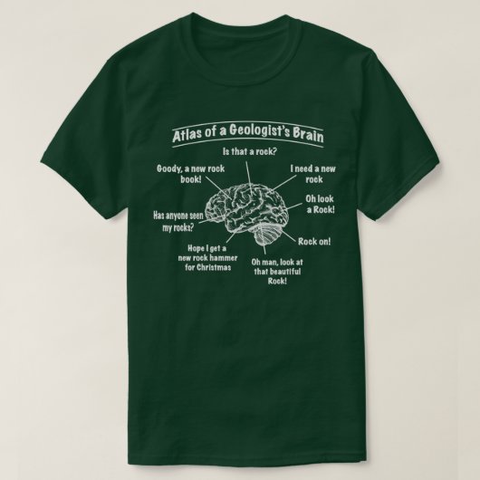Atlas of a Geologist Brain T-shirt (Design voorkant)
