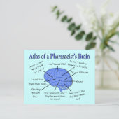 Atlas of A Pharmacist's Brain-Hilarious Briefkaart (Staand voorkant)