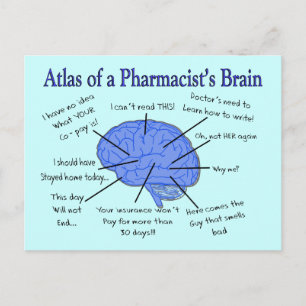 Atlas of A Pharmacist's Brain-Hilarious Briefkaart