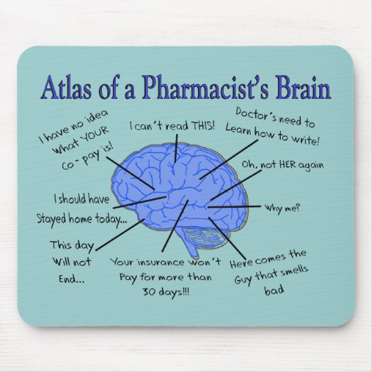Atlas of A Pharmacist's Brain-Hilarious Muismat (Voorkant)