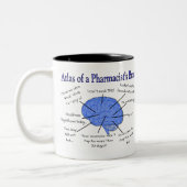 Atlas of A Pharmacist's Brain-Hilarious Tweekleurige Koffiemok (Links)
