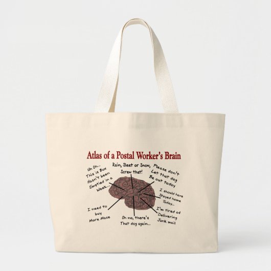 Atlas of a Postal Worker's Brain Grote Tote Bag (Voorkant)