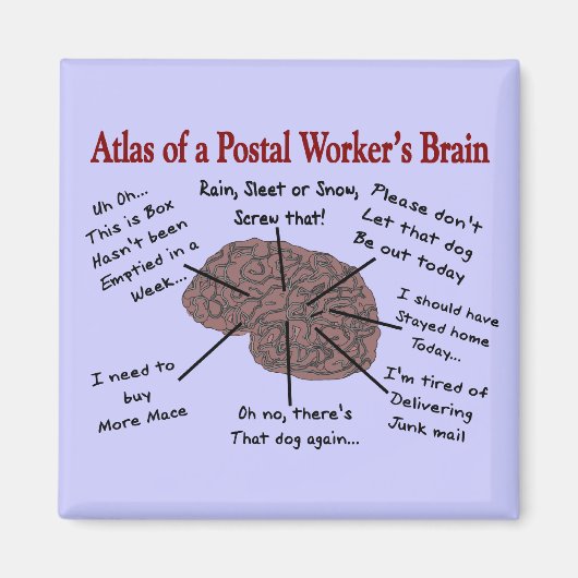 Atlas of a Postal Worker's Brain Magneet (Voorkant)