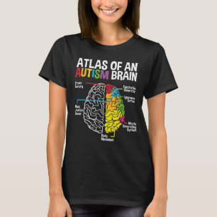 Atlas of An Autism Brain Month Ribbon Puzzle T-shirt